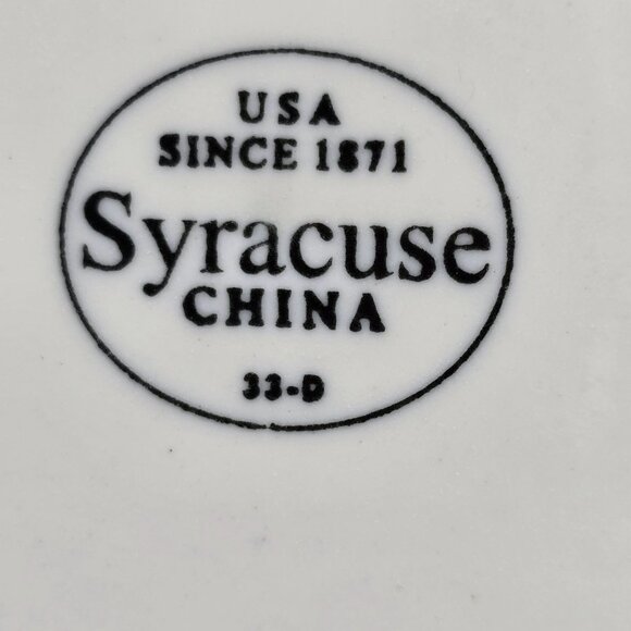 Vintage Syracuse China Ivory Plates & Small Dish Set Swirl and Plain DH1325 - Picture 10 of 10